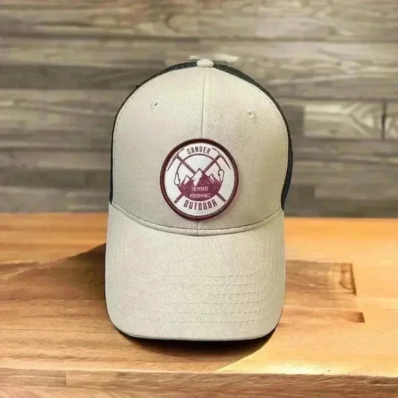 Gander Mountain Gander Outdoor NEW WTags Men's Tan/Black Snapback Trucker Hat - Picture 2 of 4